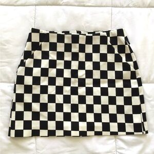 Zara checkered skirt